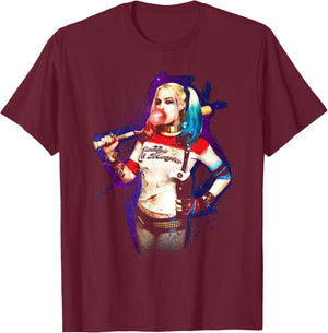 Suicide Squad Harley Quinn Bubble T-Shirt - T-Shirt | Maroon