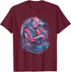 Therian art with a girl and a wolf entwined T-Shirt - T-Shirt | Maroon