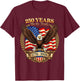 Eagle 250th Anniversary USA 4th of July 250 Years America T-Shirt - T-Shirt | Maroon