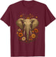 Boho Elephant for Vintage Floral Elephant Wildflowers Lovers T-Shirt - T-Shirt | Maroon