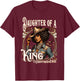 Daughter of a King Christian Howdy Western Rodeo Cowgirl T-Shirt - T-Shirt | Maroon