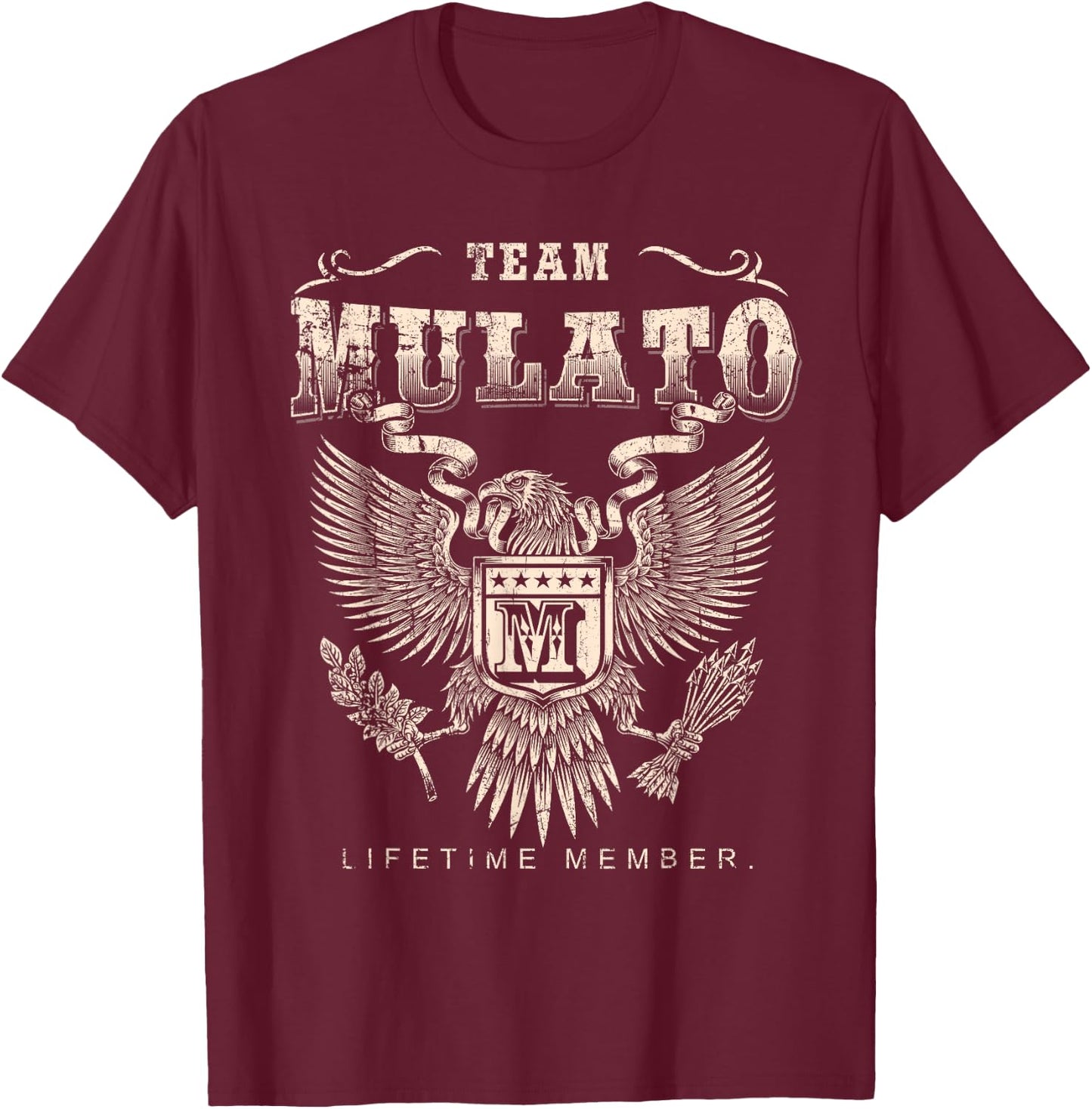 Team Mulato Lifetime Member - Mulato Name T-Shirt - T-Shirt | Maroon
