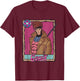 Marvel X-Men Gambit Vintage Playing Card Portrait T-Shirt - T-Shirt | Maroon
