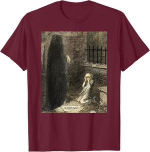 Christmas Future Charles Dickens A Christmas Carol Scrooge T-Shirt - T-Shirt | Maroon