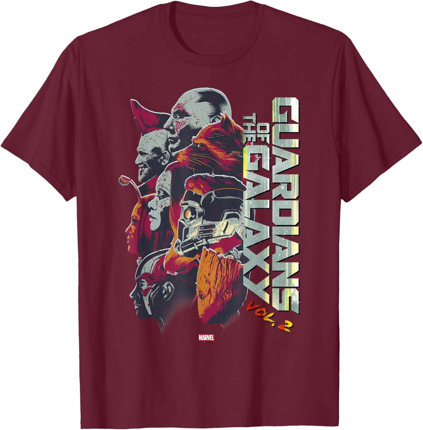 Marvel Guardians of The Galaxy Vol 2 Epic Team Profiles T-Shirt - T-Shirt | Maroon