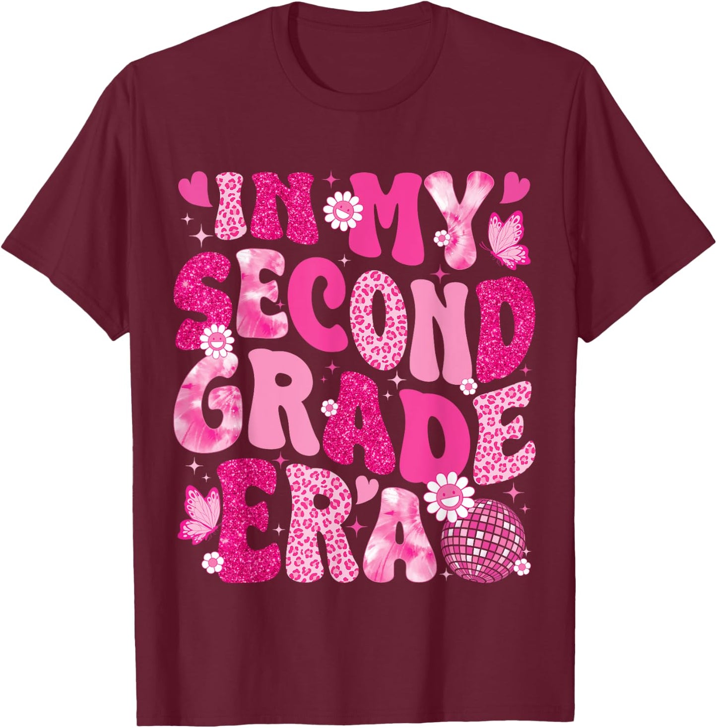 In My Second Grade Era Teachers Women Back To School Girls T-Shirt - T-Shirt | Maroon