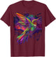 Hummingbird Bird Popart T-Shirt - T-Shirt | Maroon