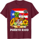 Puerto Rico Flag Boricua Proud Puerto Rican Heritage T-Shirt - T-Shirt | Maroon