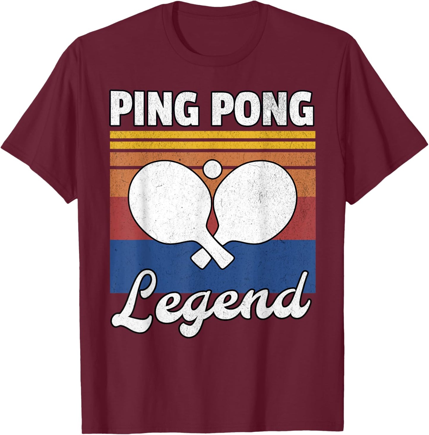 Retro Ping Pong Legend Ping Pong T-Shirt - T-Shirt | Maroon
