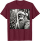 Funny Christmas Bigfoot -Adults Bigfoot Selfie with Christmas Tree Funny Sasquatch Design Black Short Sleeve Small T-Shirt - T-Shirt | Maroon