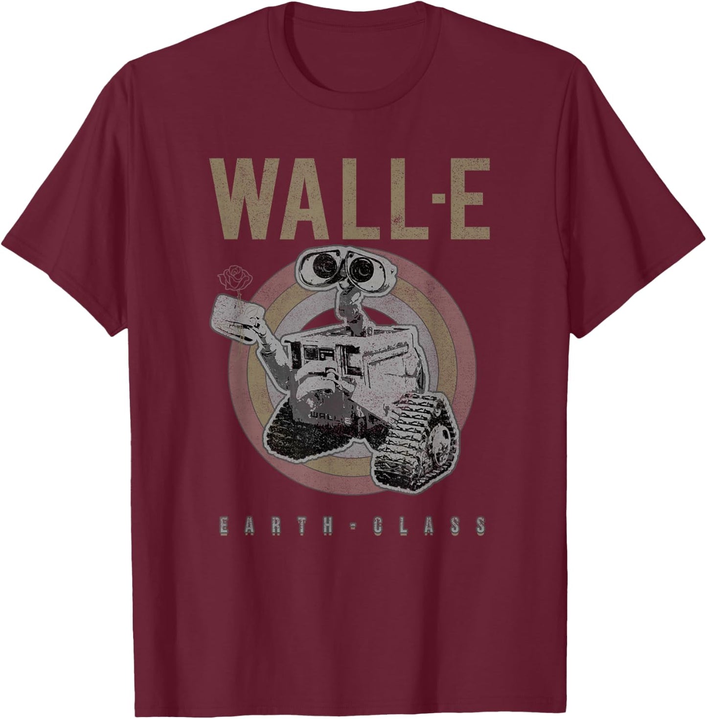Disney Pixar Wall-E Portrait Earth Class Small T-Shirt - T-Shirt | Maroon