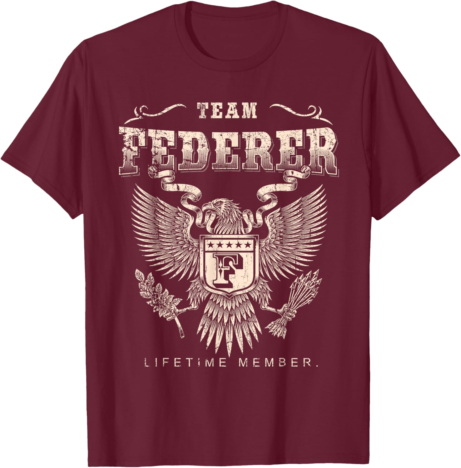 Team Federer Lifetime Member - Federer Name T-Shirt - T-Shirt | Maroon