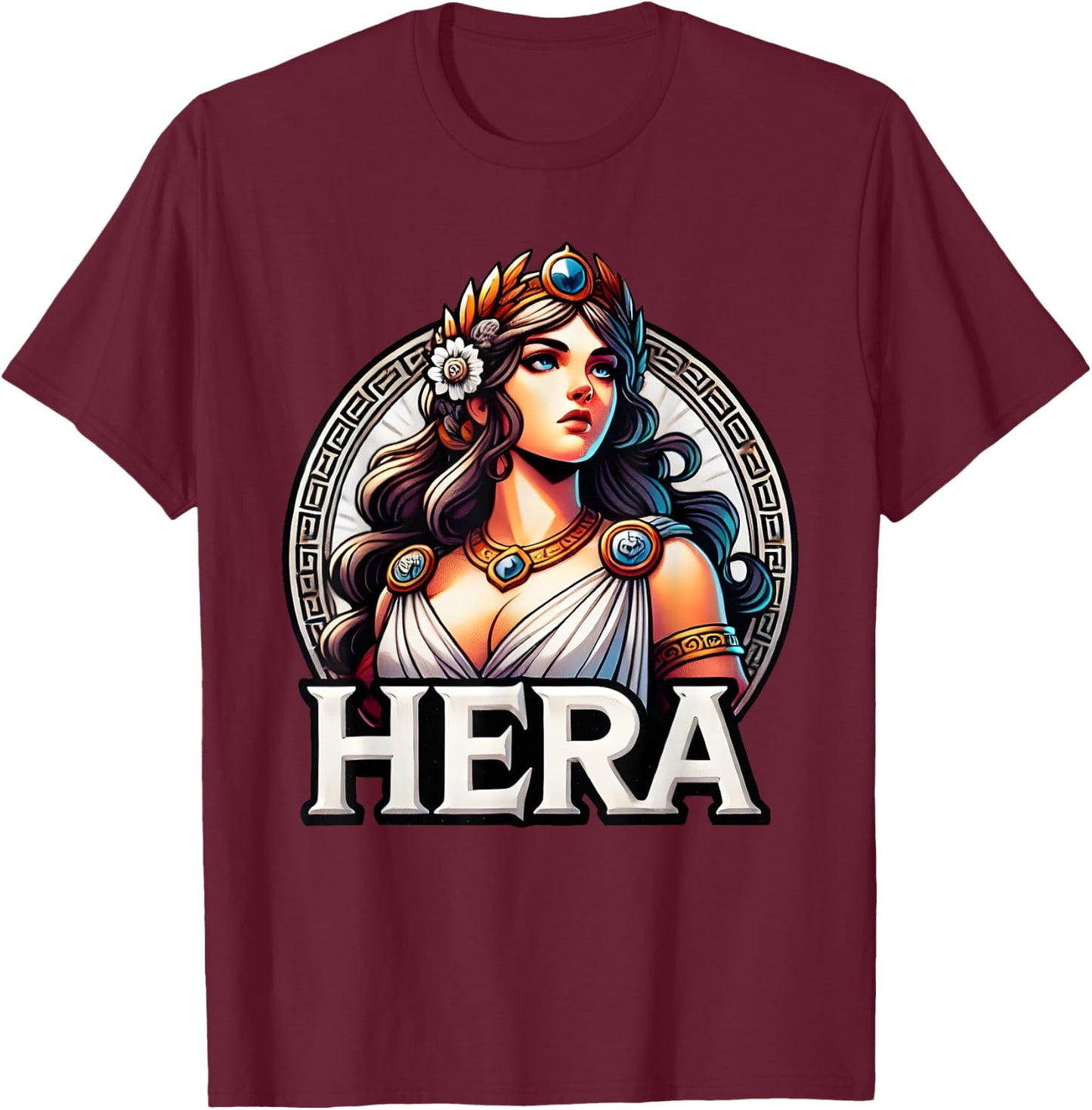 Hera Greek Goddess Mythology Ancient Greece T-Shirt - T-Shirt | Maroon