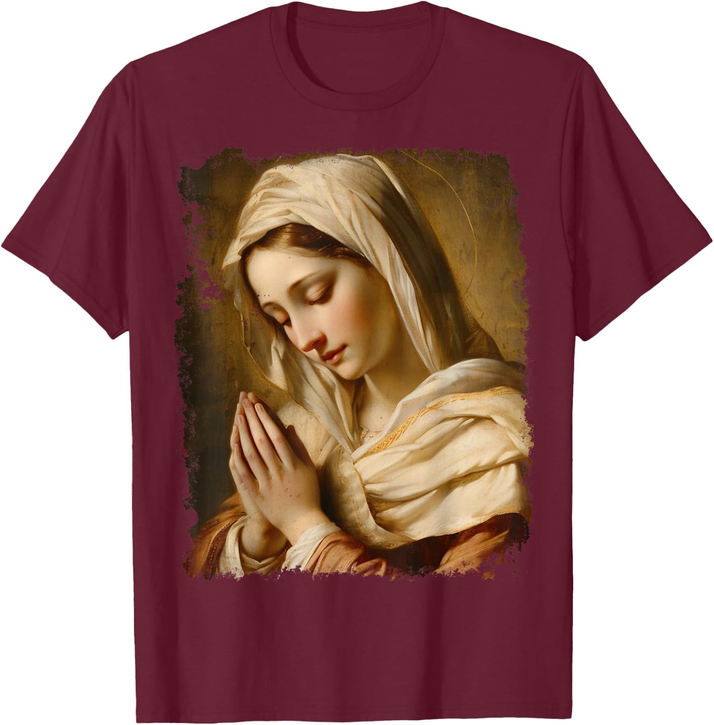Mary Mother of Jesus T-Shirt - T-Shirt | Maroon