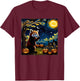 Spooky Halloween Red Panda Starry Night T-Shirt - T-Shirt | Maroon