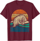 Retro Vintage Manatee - Zookeeper Zoologist Marine Biologist T-Shirt - T-Shirt | Maroon