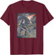 Beowulf Fighting The Dragon T-Shirt - T-Shirt | Maroon