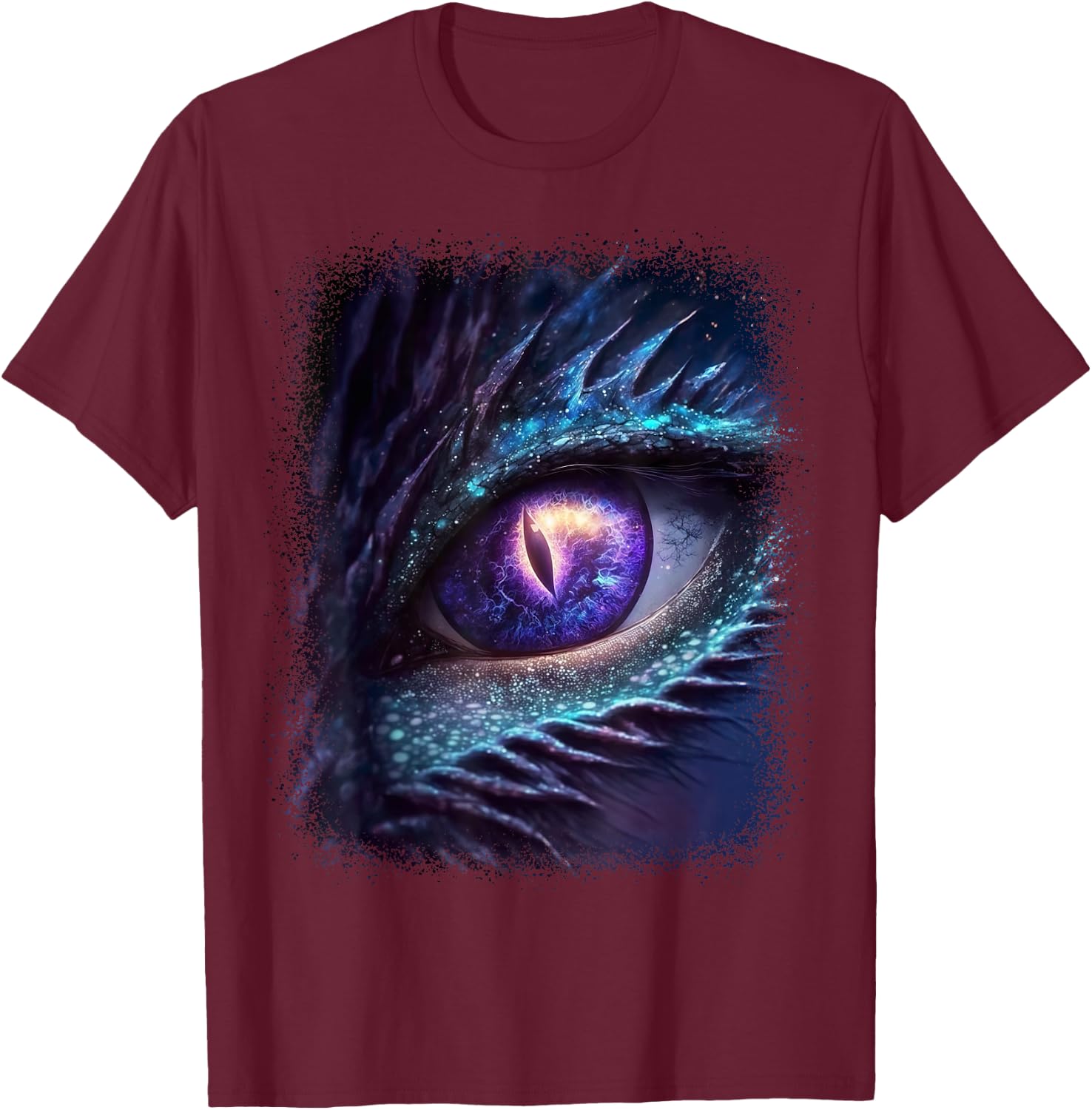 Eye of the Dragon Universe Galaxy Fantasy and Magical T-Shirt - T-Shirt | Maroon