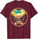 Wanderlust Wonders Retro Van Scenic Adventure , Small, Black T-Shirt - T-Shirt | Maroon