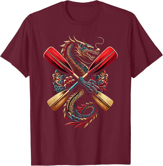 Dragonboat Dragon Boat Racing Dragon Boat Festival T-Shirt - T-Shirt | Maroon