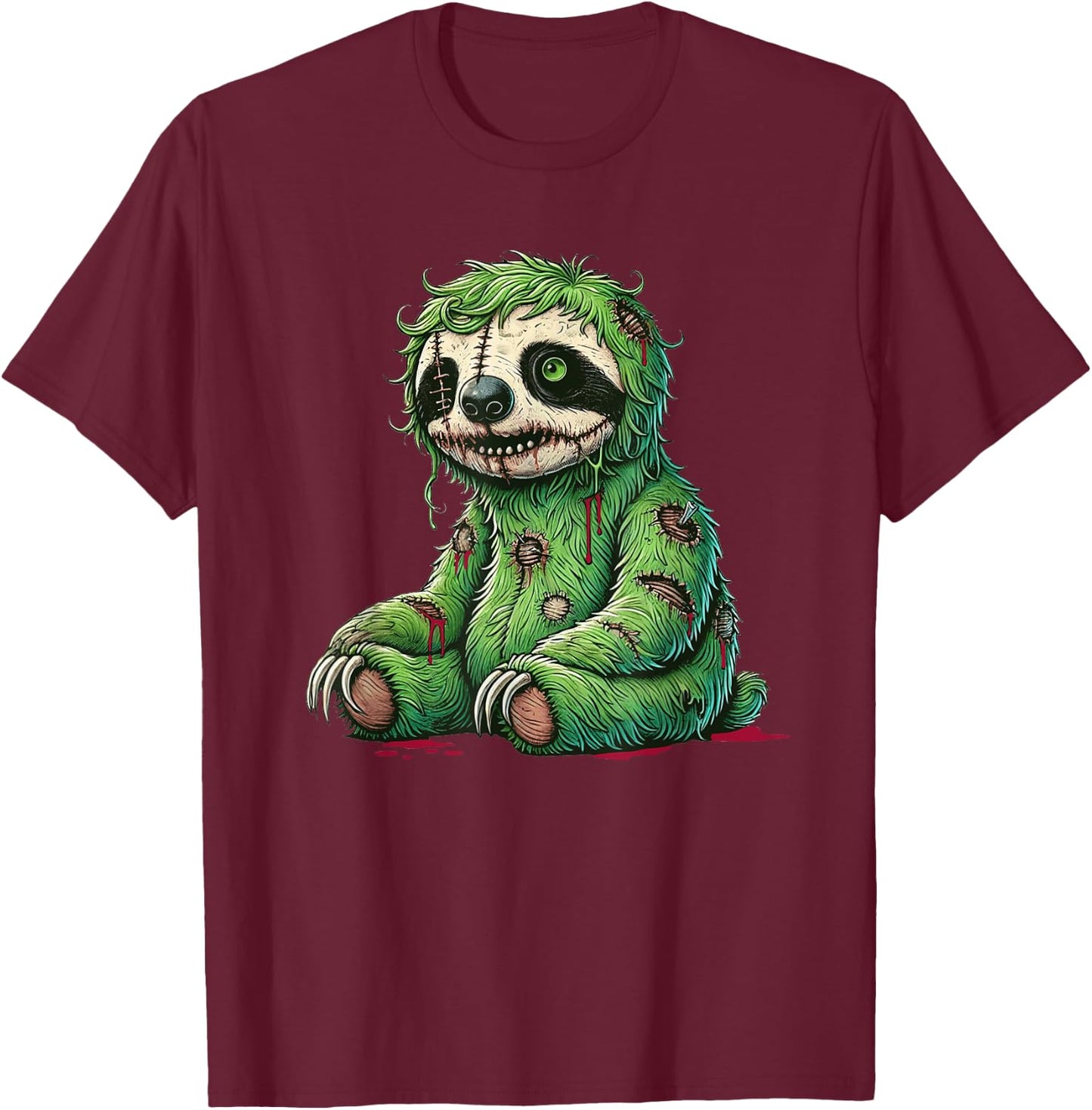 Zombie Sloth Halloween Zombie Sloth Zombie Lover T-Shirt - T-Shirt | Maroon