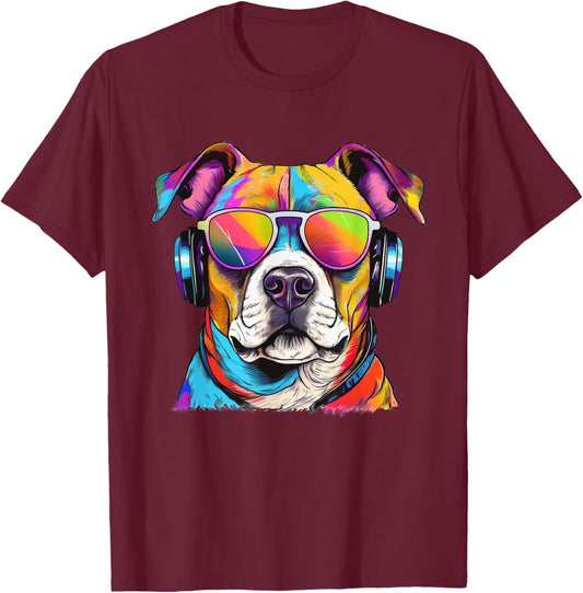Love Staffies, Cute Staffy Dog Mom, Staffy Lover Women T-Shirt - T-Shirt | Maroon