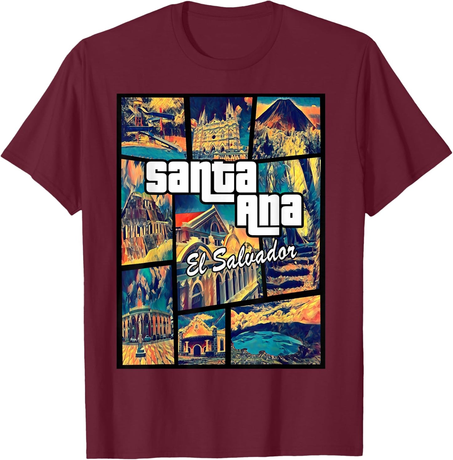 Santa Ana El Salvador Proud Santaneco T-Shirt - T-Shirt | Maroon