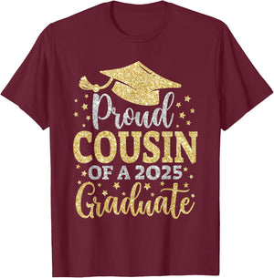 Cousin Senior 2025 Proud Cousin Of A Class Of 2025 Graduate T-Shirt - T-Shirt | Maroon