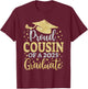 Cousin Senior 2025 Proud Cousin Of A Class Of 2025 Graduate T-Shirt - T-Shirt | Maroon