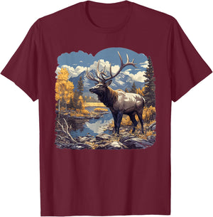 Elks Elk T-Shirt - T-Shirt | Maroon