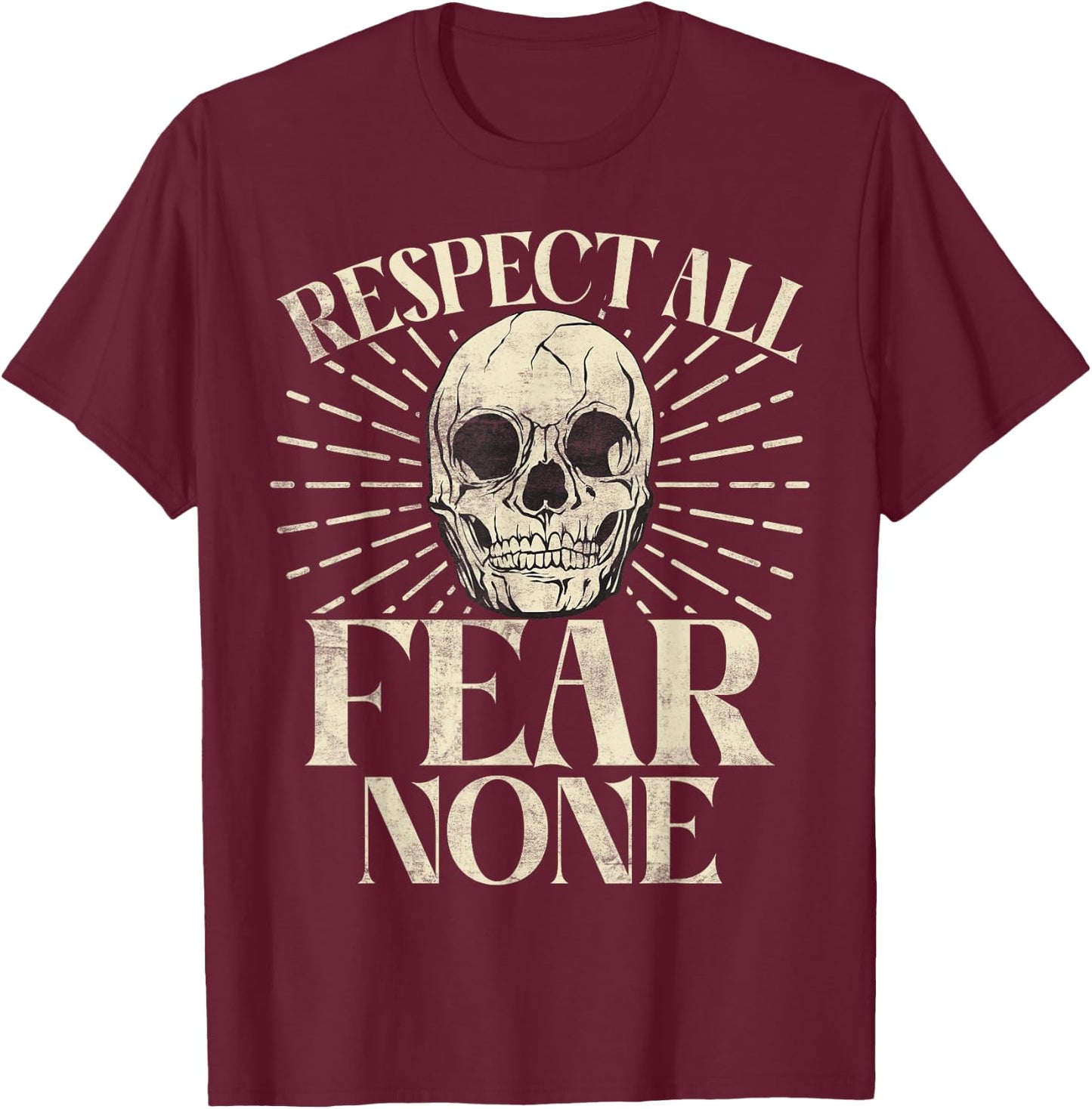 Respect all Fear None Sport Team T-Shirt - T-Shirt | Maroon