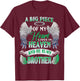 My Heart Lives In Heaven He Is My Brother Memorial Sympathy T-Shirt - T-Shirt | Maroon