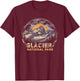 Glacier - US National Park Vintage Men Women Kids Retro T-Shirt - T-Shirt | Maroon