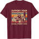 Support Local Street Cats Team Trash Opossum Raccoon Rat T-Shirt - T-Shirt | Maroon