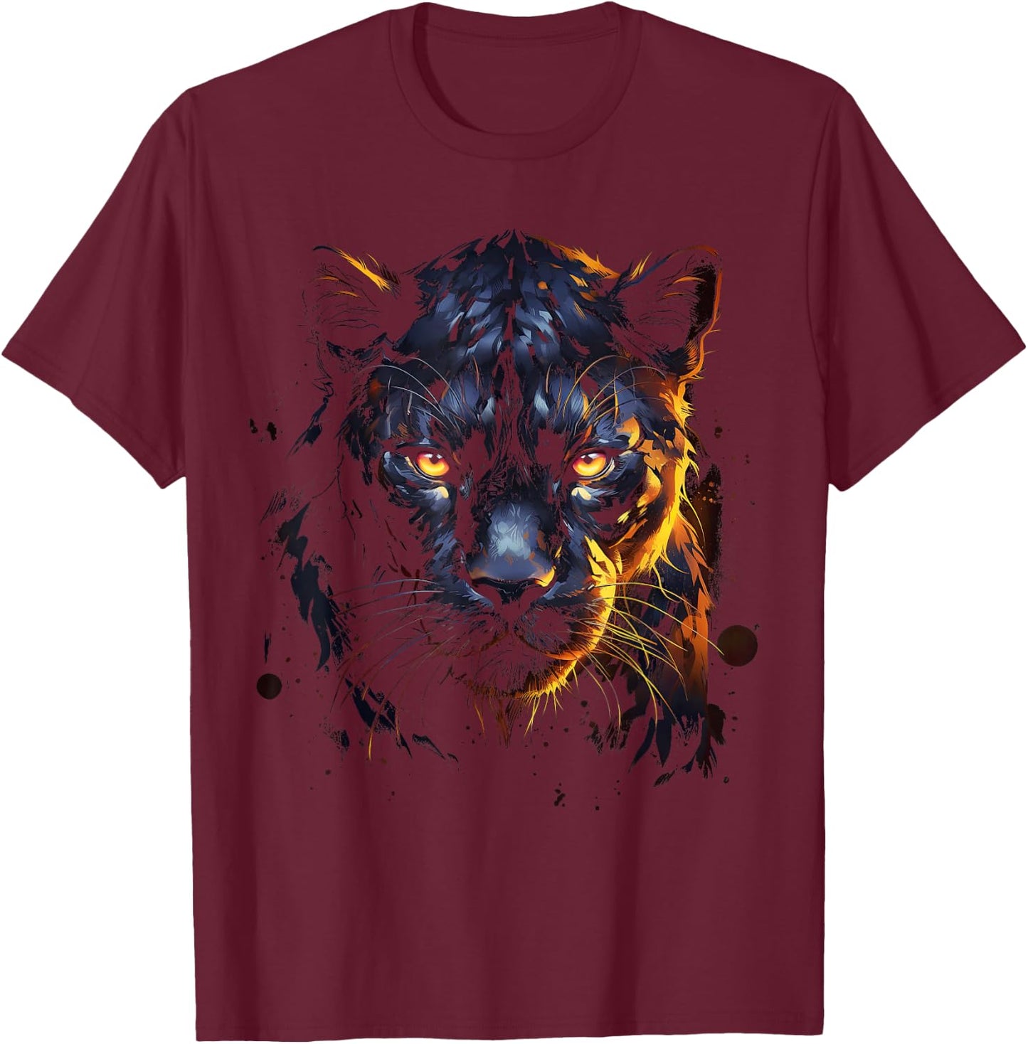 Panther with beautiful eyes black panthers T-Shirt - T-Shirt | Maroon