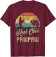 Funny Vintage Reel Cool Pawpaw Fish Fishing Father's Day T-Shirt - T-Shirt | Maroon