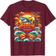 Pumpkin Shark Halloween T-Shirt - T-Shirt | Maroon