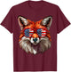 Foxy American Flag Funny Foxy Lovers Mom Dad 4th of July T-Shirt - T-Shirt | Maroon
