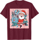 Christmas Santa Nurse Disco Ball Rn CNA Icu Med Surg Picu T-Shirt - T-Shirt | Maroon