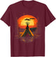 Native American Indian Tribe Landscape Sunset Tipi Tent T-Shirt - T-Shirt | Maroon