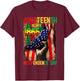 Happy Juneteenth Is My Independence Day Free Black Women T-Shirt - T-Shirt | Maroon