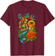 Mermaid Skeleton Traditional Tattoo OldSchool Tattoo Flash T-Shirt - T-Shirt | Maroon
