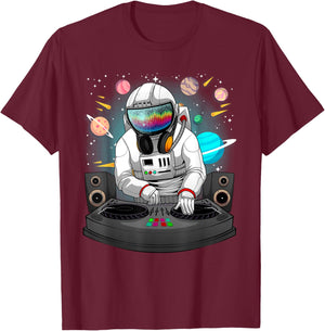 Funny DJ Art Men Women Music Producer Disc Jockey Lover DJ T-Shirt - T-Shirt | Maroon