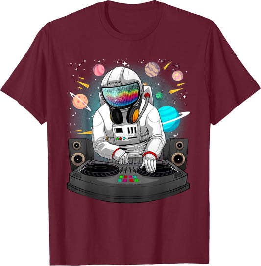 Funny DJ Art Men Women Music Producer Disc Jockey Lover DJ T-Shirt - T-Shirt | Maroon