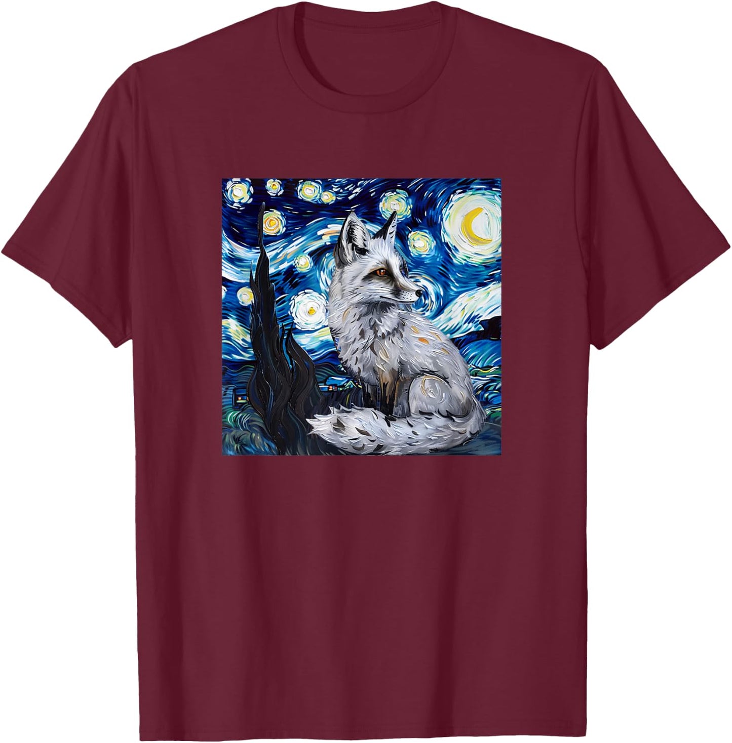 Canadian Marble Fox T-Shirt - T-Shirt | Maroon