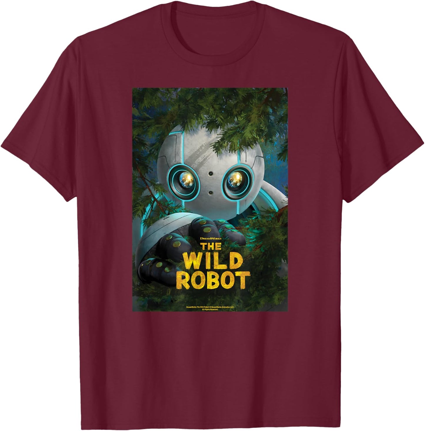 DreamWorks The Wild Robot Poster T-Shirt - T-Shirt | Maroon