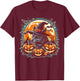 Wolf Witch Halloween - Spooky Pumpkin Art T-Shirt - T-Shirt | Maroon