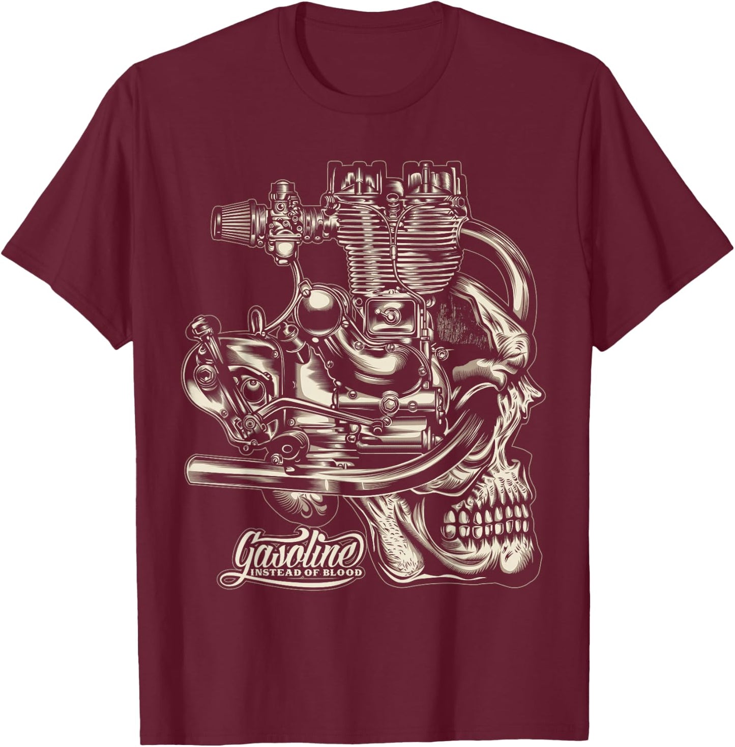 Gasoline Instead Of Blood T-Shirt - T-Shirt | Maroon