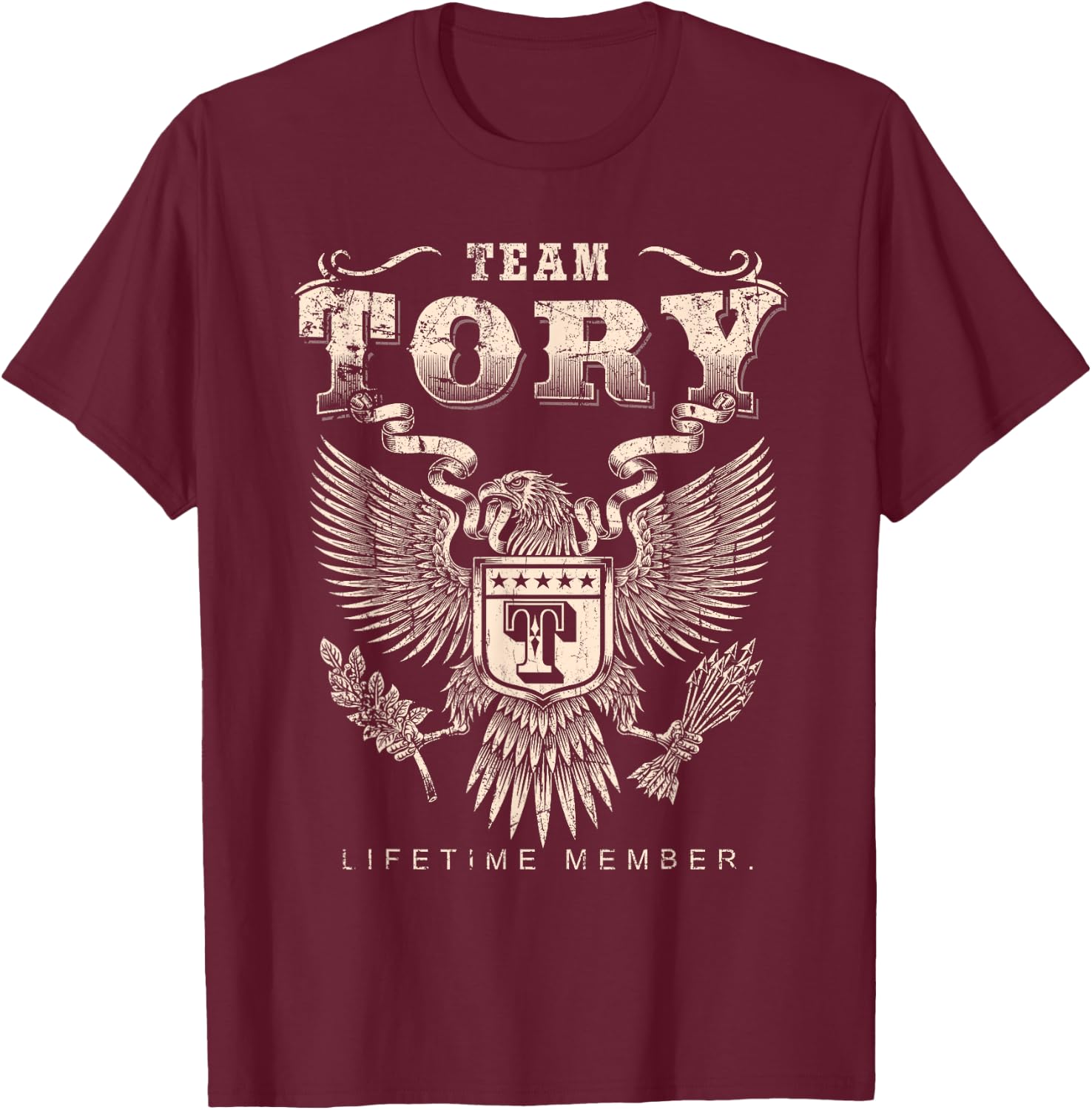 Team Tory Lifetime Member - Tory Name T-Shirt - T-Shirt | Maroon