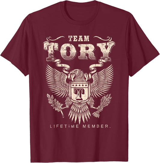 Team Tory Lifetime Member - Tory Name T-Shirt - T-Shirt | Maroon